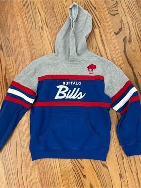 Mitchell & Ness Buffalo Bills Blue Gray Red Kids Hoodie